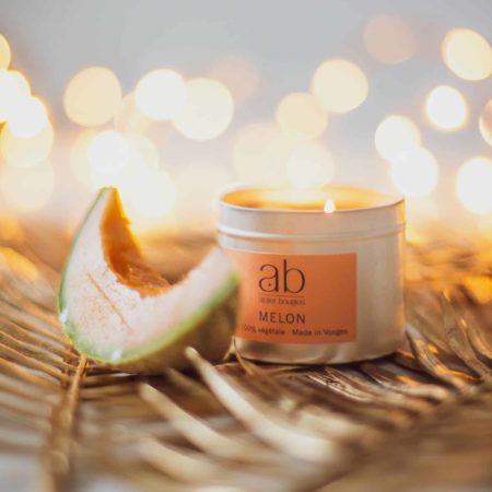 Bougie parfumée melon en cire végétale