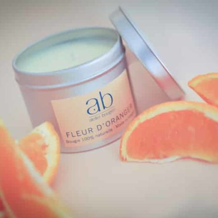 Bougie artisanale parfumée Fleur d'Oranger