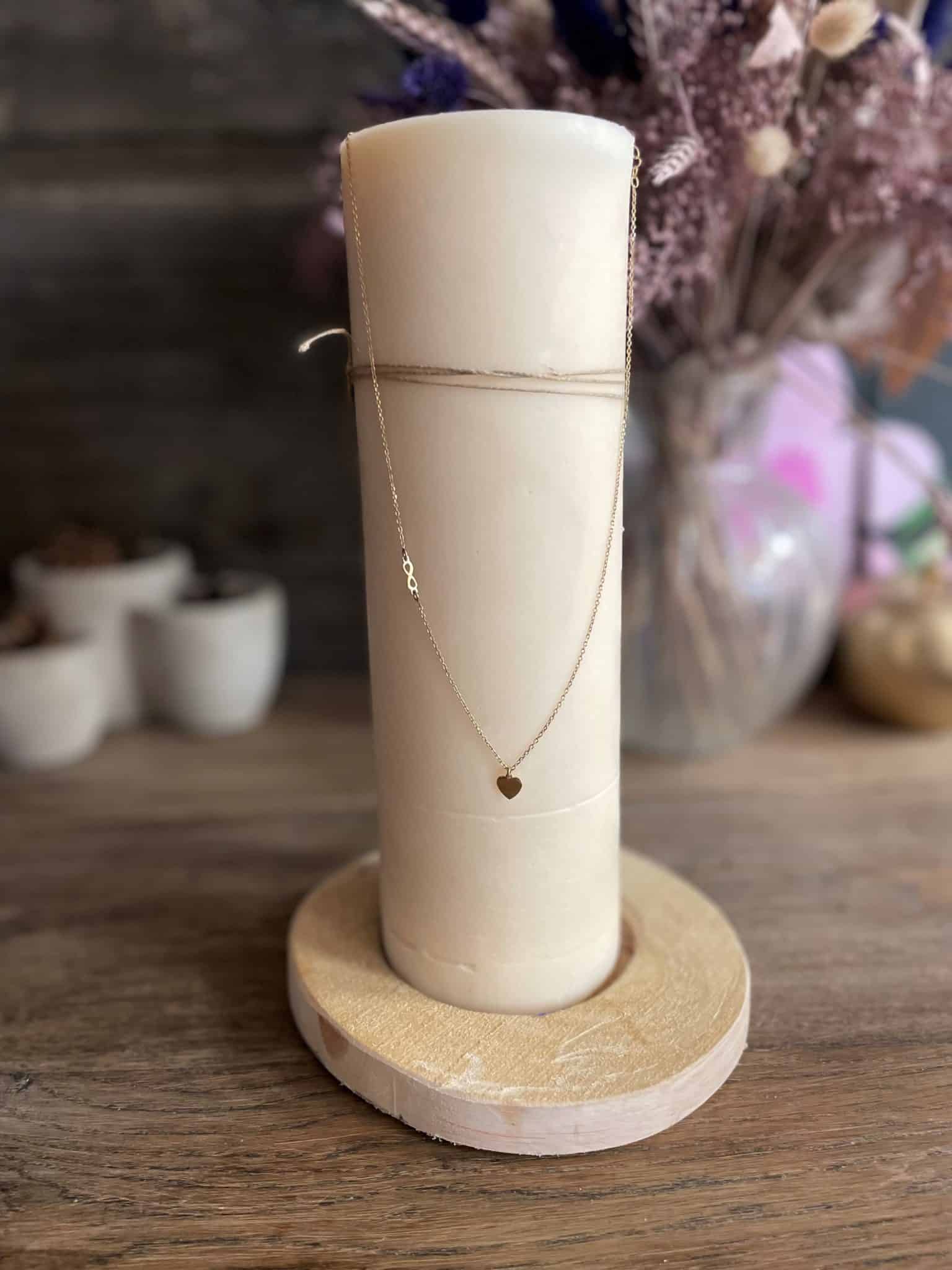 Bougie artisanale parfumée avec collier – Édition spéciale Fête des Mères – Image 2