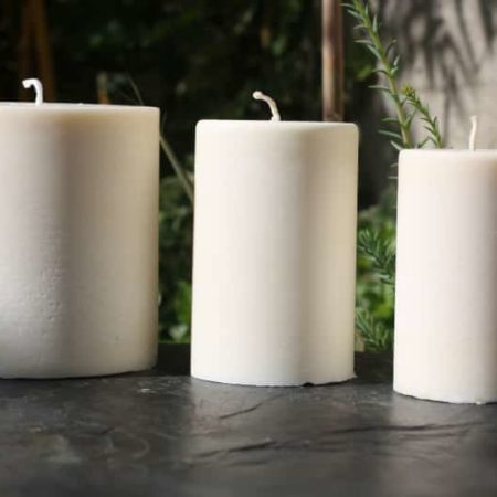 Bougie décorative en cire végétale naturelle – 2 formats