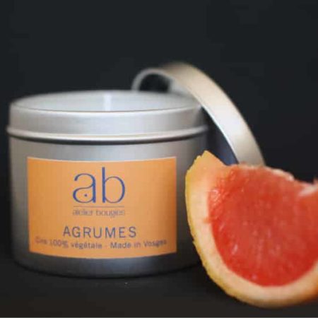 Bougie parfumée aux agrumes en cire végétale