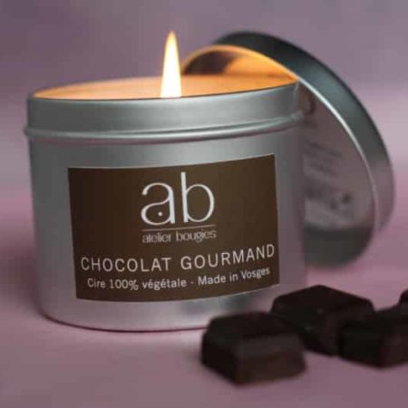 Bougie parfumée chocolat gourmand en cire végétale