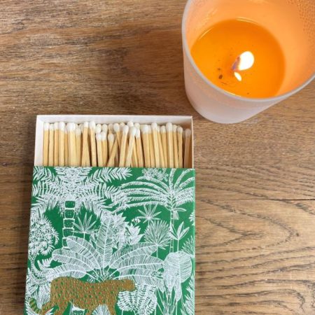 Boîte d’allumettes en bois – Motif JUNGLE 🌿