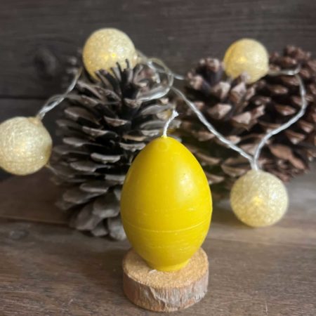 Bougie artisanale œuf Jaune Bouton d'Or